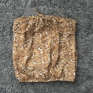 Snakeskin design tube top